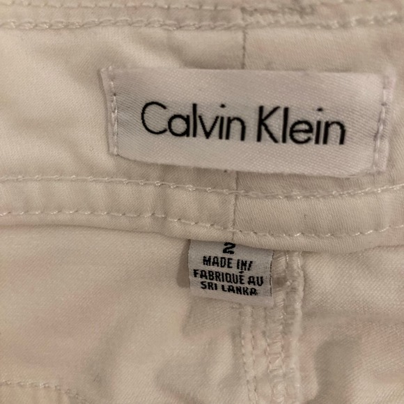 Calvin Klein Ankle Length Skinny Jeans Cotton and Spandex White Womens Size 2 - Picture 3 of 6